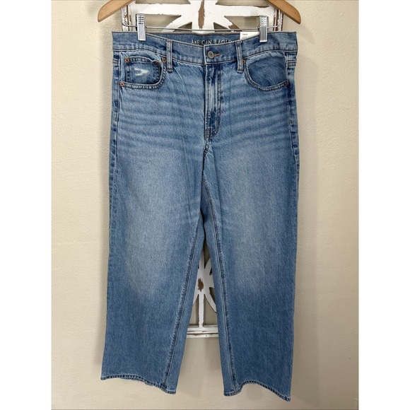 American Eagle Outfitters Denim - American Eagle Strigid Size 8 reg Stovepipe Wide Leg High Rise Jeans NWT *J199